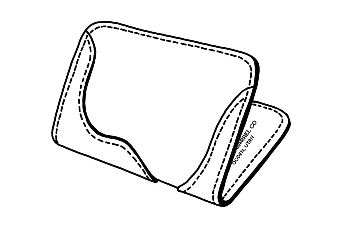 No.68 | Leather Western Vertical Wallet (Digital Pattern)
