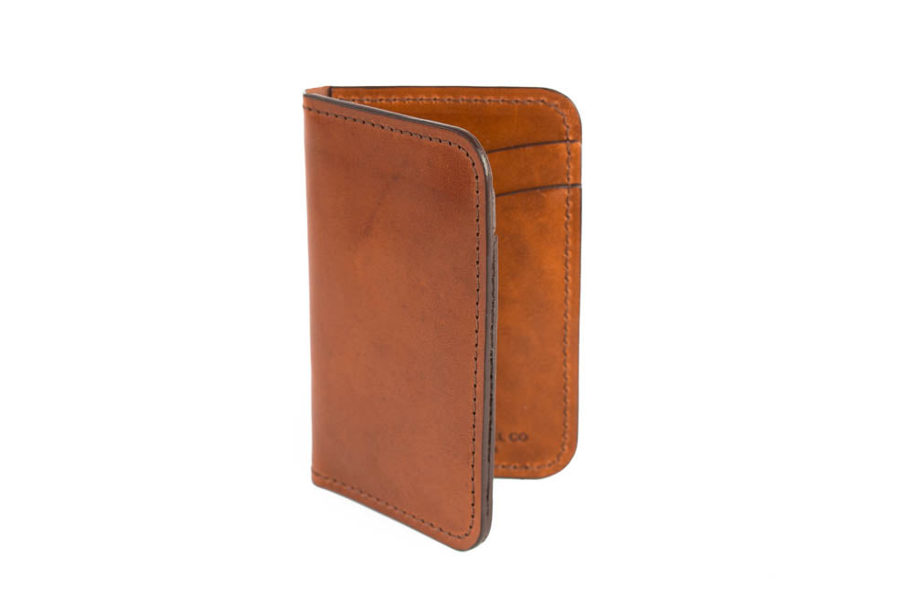 Brown Bi-Fold Vertical Wallet