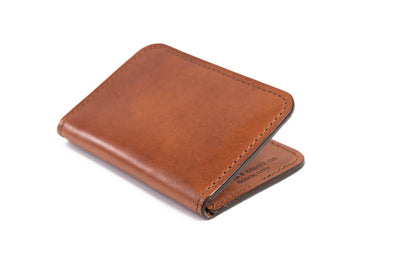 Brown Vertical Leather Wallet 