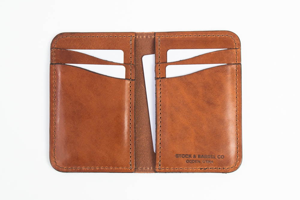 No.52 | 'Buck Brown' Vertical Leather Wallet For Men
