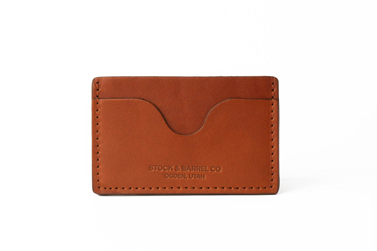 Slim Leather Wallet - The Pflugerville - Chestnut